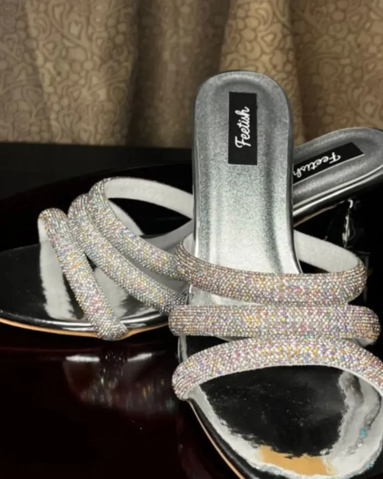 Sparkling Criss Cross Silver Band