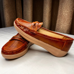 Tan brown loafers