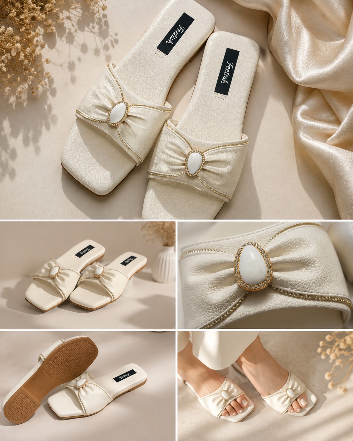 White Flats With Silver Cross