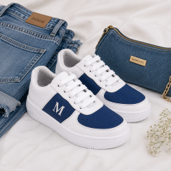 💙 Denim Blue Monogram Sneakers